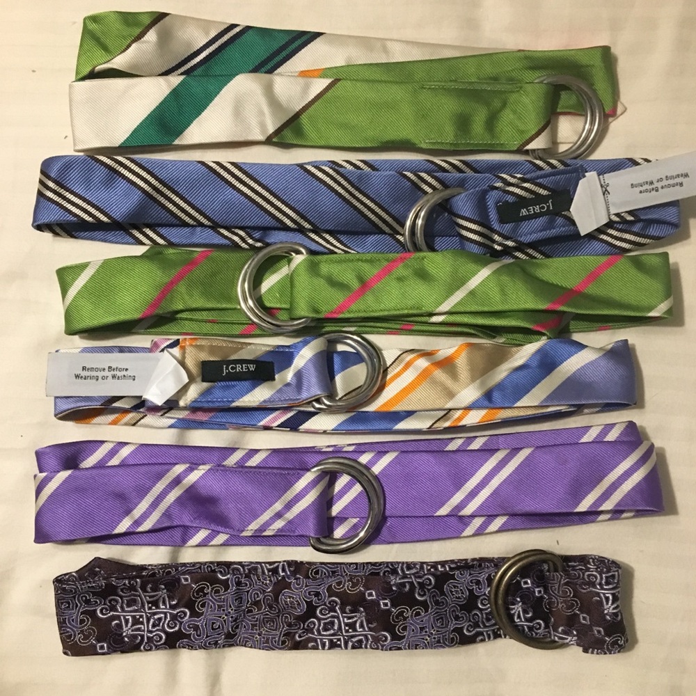 Lot of J.Crew Silk Tie Belts
